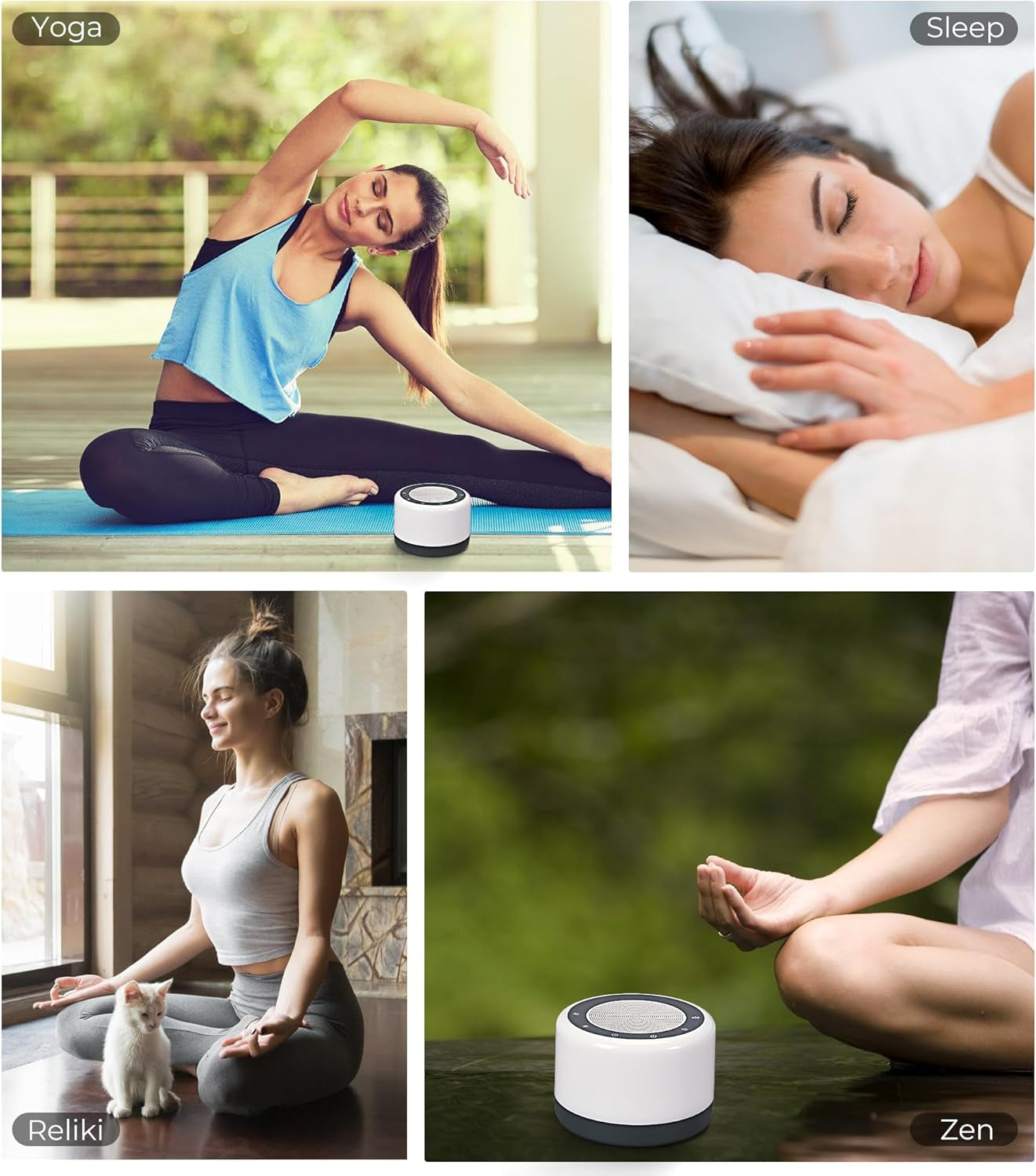 Tibetan Meditation Singing Bowls Machine — 8 Authentic Sounds with Light & Timer