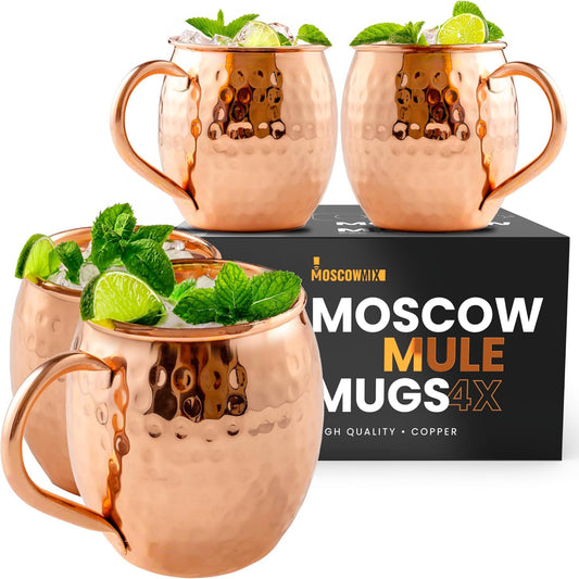 Moscow Mule Copper Mugs Set of 4 β 16oz