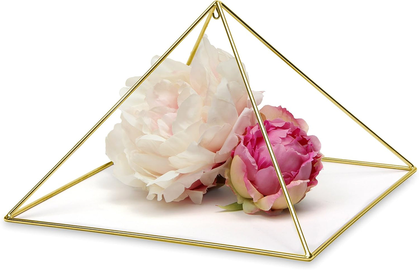 24K Gold-Plated Copper Meditation Pyramid – 9" 51° Sacred Geometry