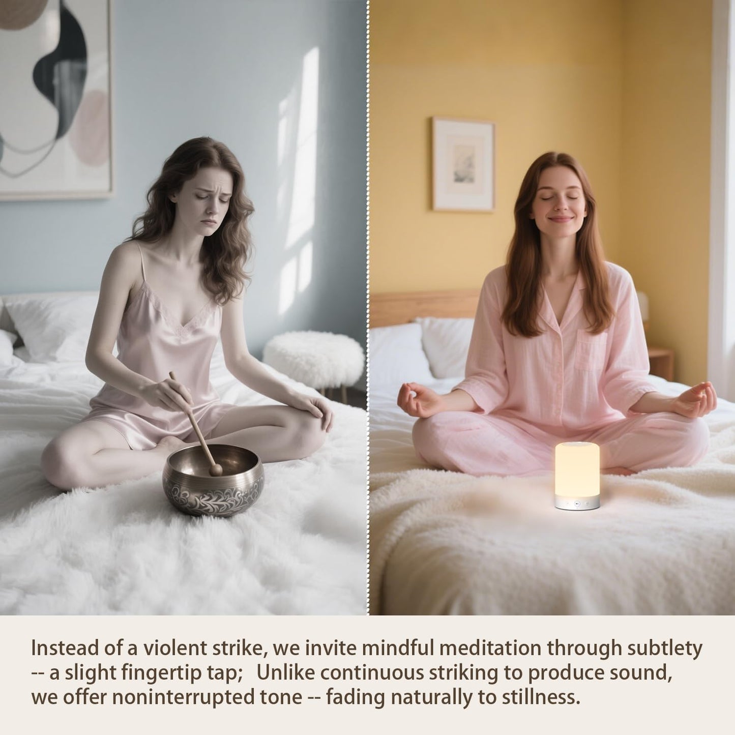 Tibetan Singing Bowl Machine — 9 Healing Sounds with Light & Timer