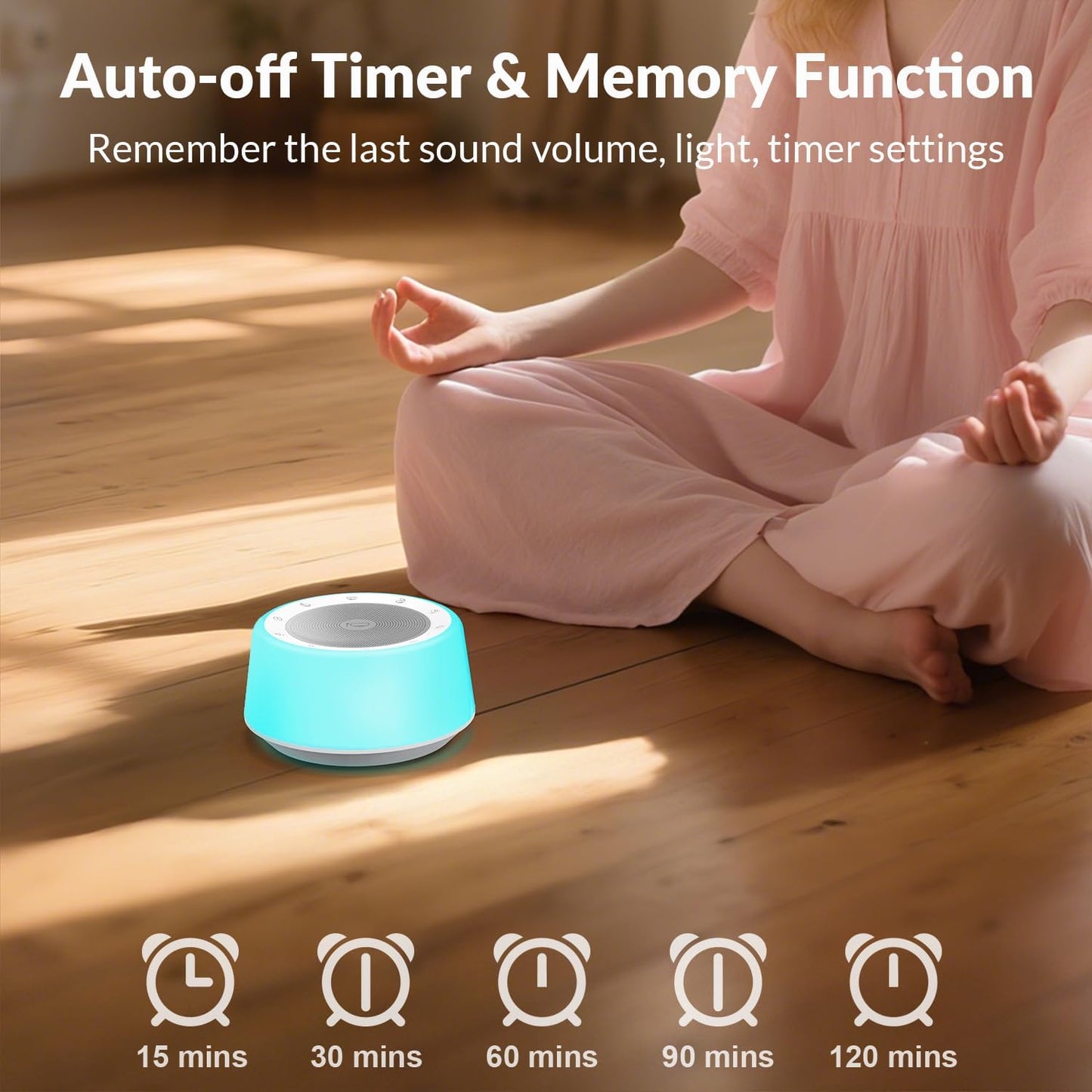 Tibetan Singing Bowls Sound Machine — 11 Healing Tones with Night Light & Timer