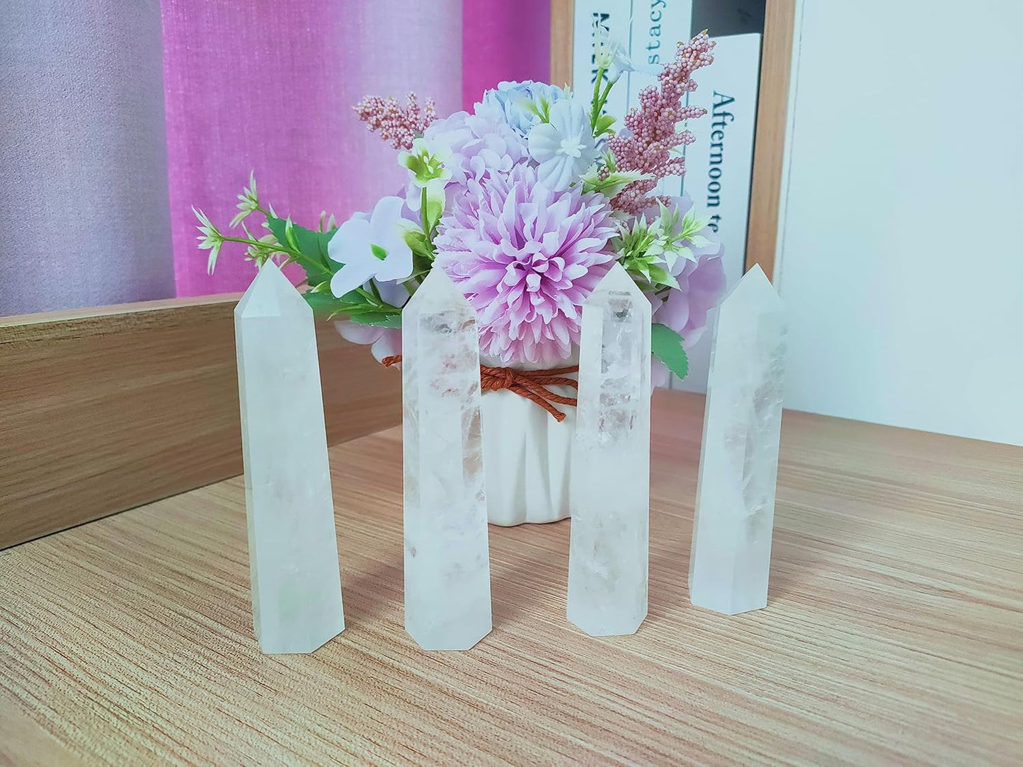Clear Quartz Crystal Wand Obelisk – Polished 6-Faceted Point