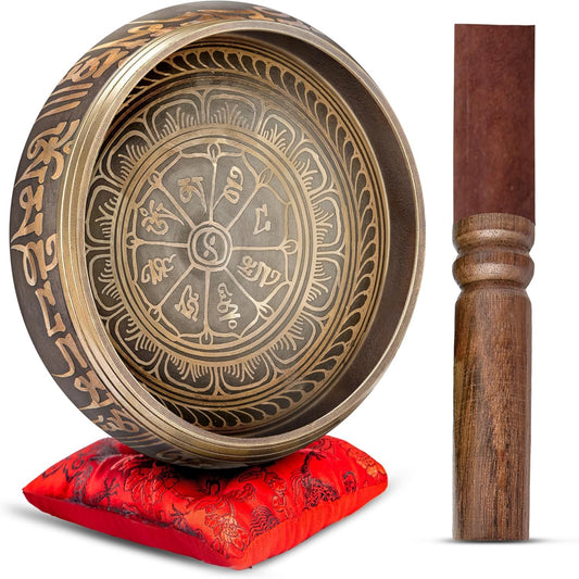 Authentic Tibetan Singing Bowl Set — Handmade in Nepal for Meditation, Yoga & Sound Healing