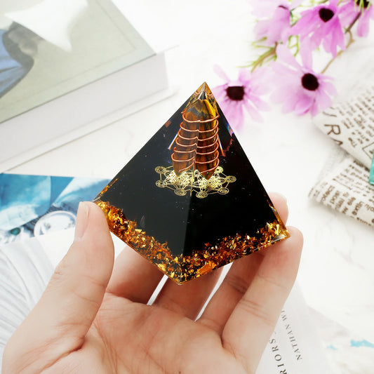 3D Crystal Reiki Energy Pyramid – Handmade for Balance, Healing & Spiritual Protection