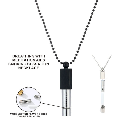 Aromatherapy Meditation Whistle Necklace – Breathing Resistance Pendant for Calm, Focus & Stress Relief