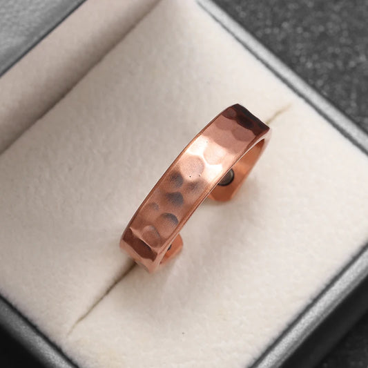 Adjustable Red Copper Magnetic Ring Elegant Design & Wellness Benefits