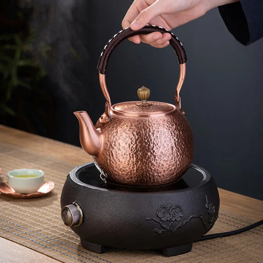 Red Copper Teapot – Handmade Chinese Kung Fu Tea Ceremony Kettle