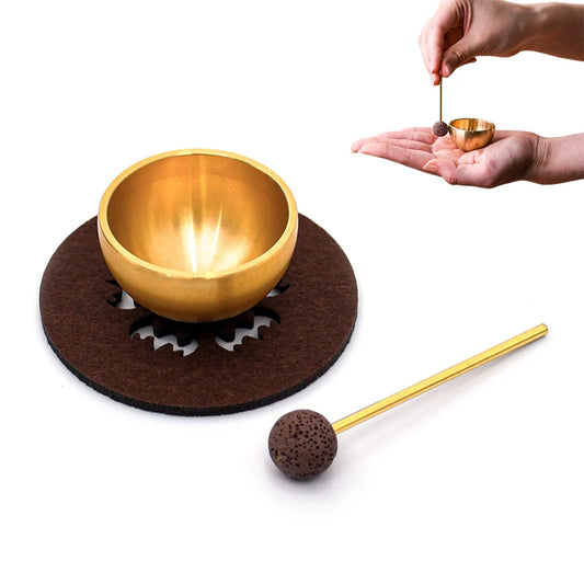 Portable Mini Singing Bowl for Meditation, Heart Chakra Healing & Aromatherapy Relaxation