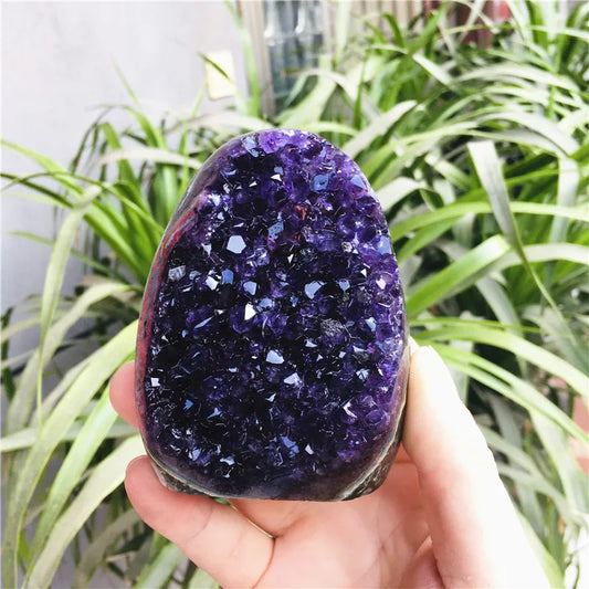 Amethyst Crystal Geode Cluster – Raw Natural Stone from Uruguay | Spiritual Healing & Home Energy Decor