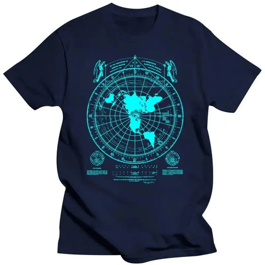 Flat Earth Map T-Shirt – Gleason's 1892 Vintage Earth Design Tee
