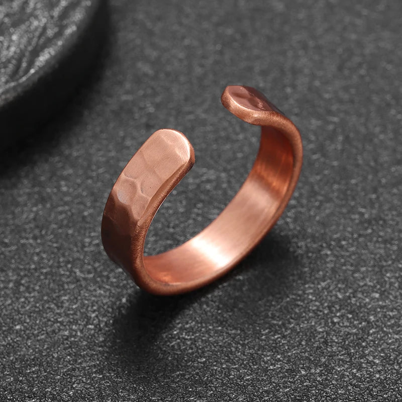 Adjustable Red Copper Magnetic Ring Elegant Design & Wellness Benefits