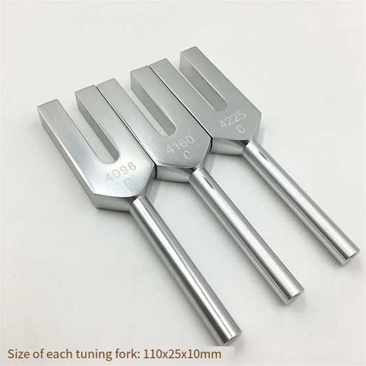 Angel Tuning Fork Set β 4096Hz, 4160Hz, 4225Hz | Includes Wooden Mallet & Soft Carry Bag