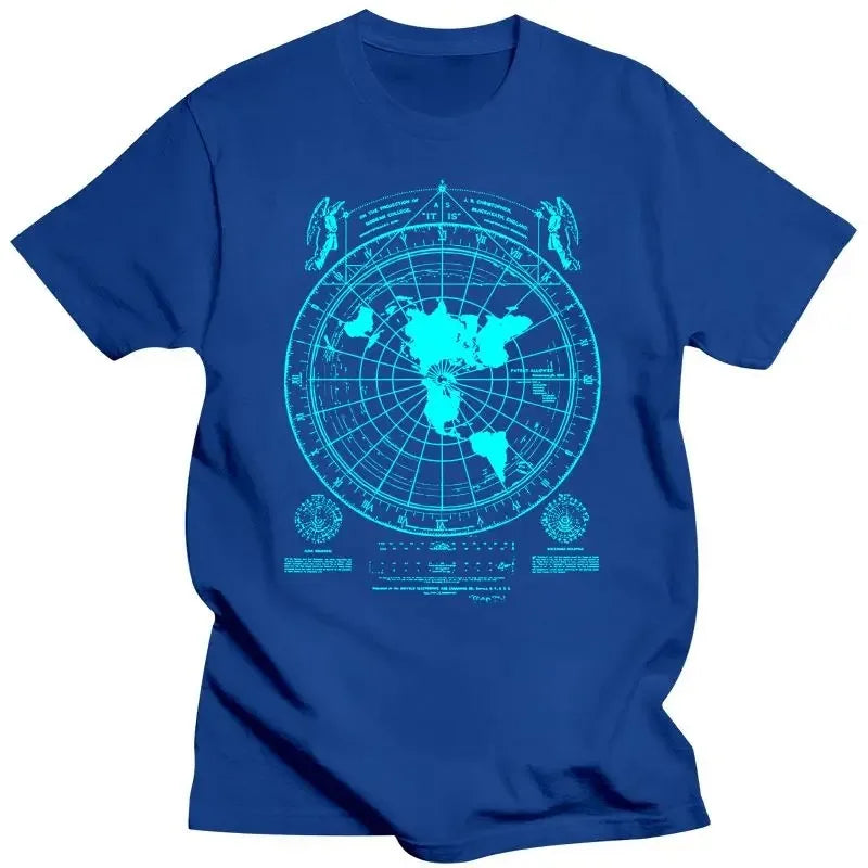 Flat Earth Map T-Shirt – Gleason's 1892 Vintage Earth Design Tee