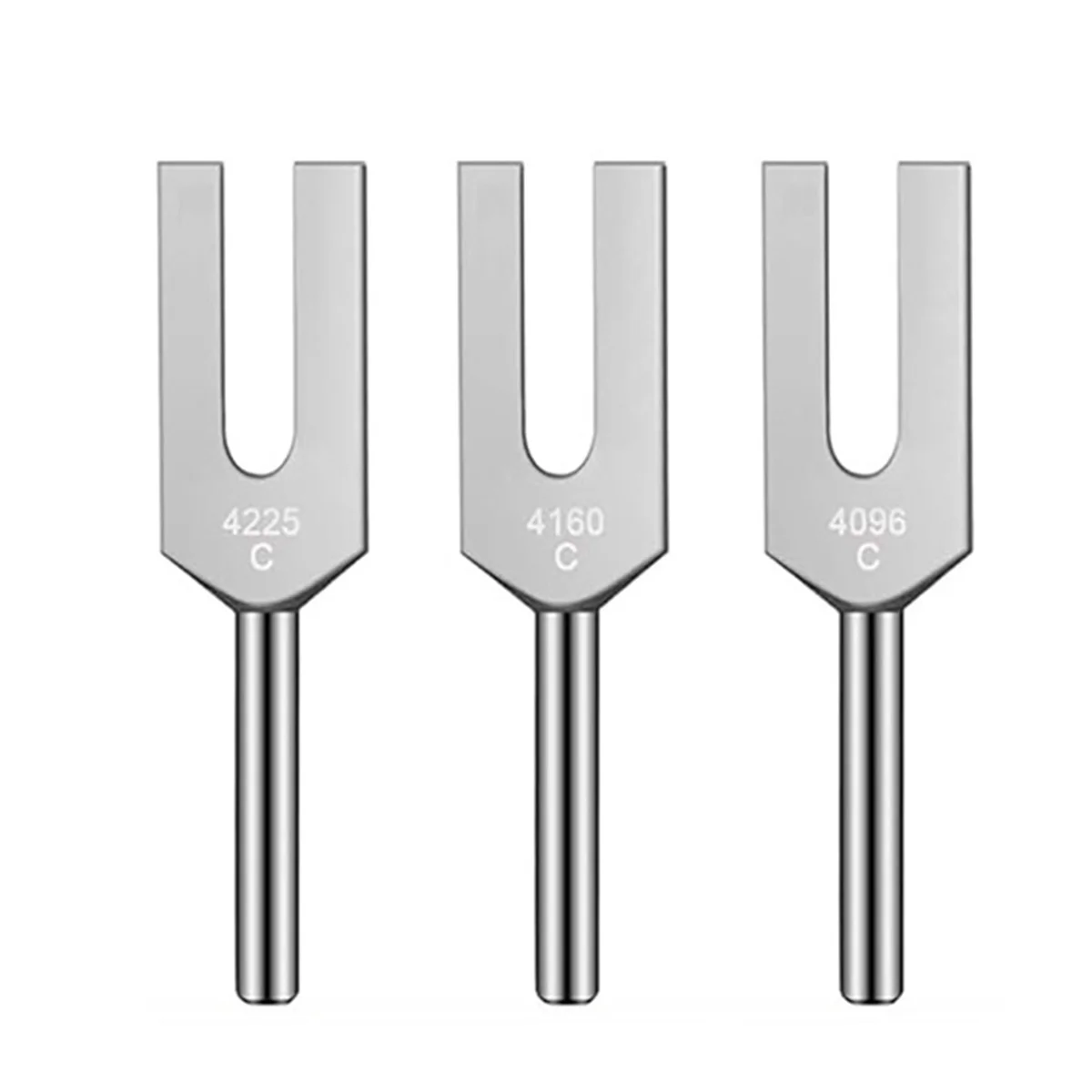 Angel Tuning Fork Set – 4096Hz, 4160Hz, 4225Hz | Includes Wooden Mallet & Soft Carry Bag
