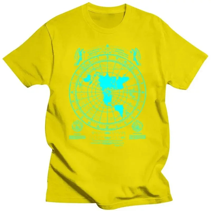 Flat Earth Map T-Shirt – Gleason's 1892 Vintage Earth Design Tee