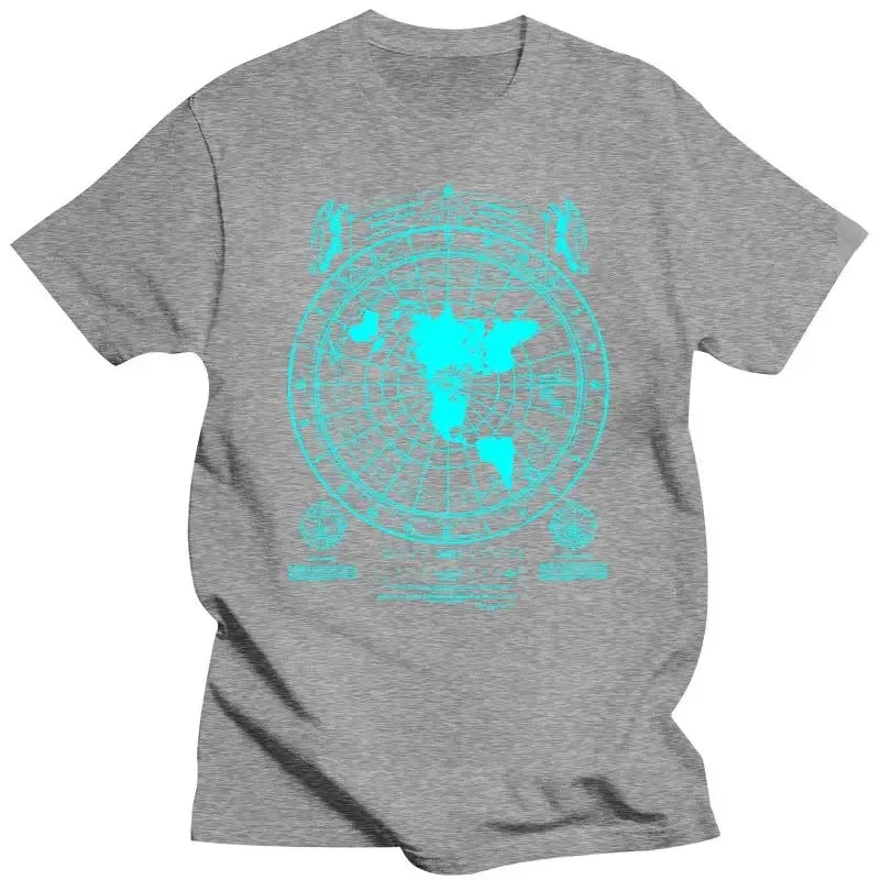 Flat Earth Map T-Shirt – Gleason's 1892 Vintage Earth Design Tee