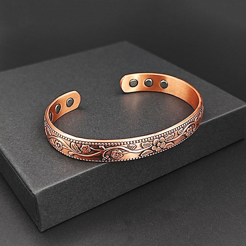 Pure Copper Magnetic Therapy Bracelet – Stylish Healing Jewelry for Men & Women