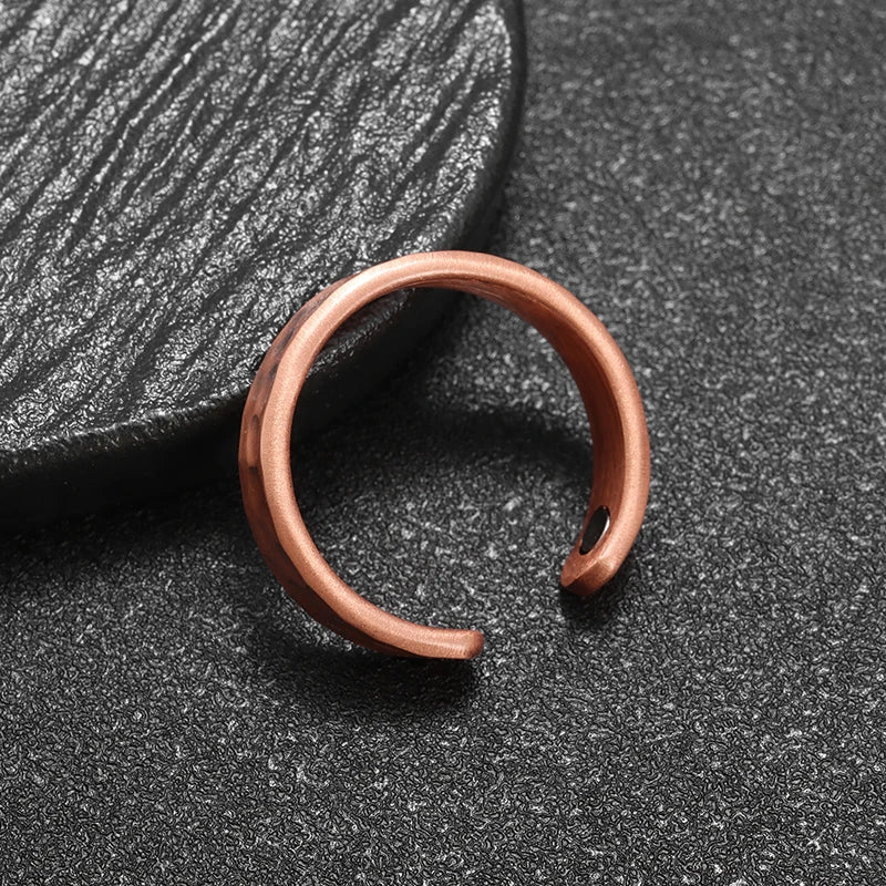 Adjustable Red Copper Magnetic Ring Elegant Design & Wellness Benefits