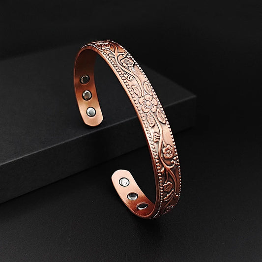 Pure Copper Magnetic Therapy Bracelet β Stylish Healing Jewelry for Men & Women