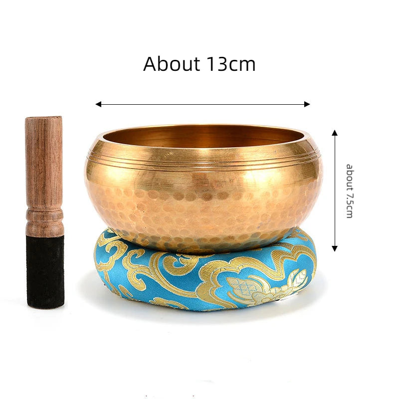 1 Pc Tibetan Singing Bowl 13/15/17/20CM Options Large Handmade Brass Metal Sound Bowl Yoga Chanting Meditation Buddhism Healing