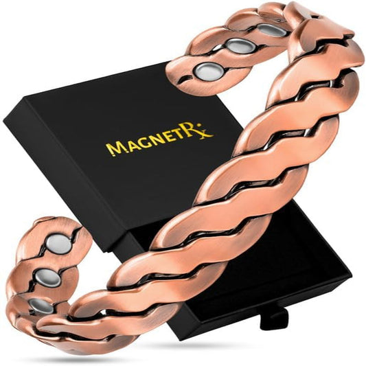 Twisted Magnetic Copper Cuff β Balance, Energy & Style