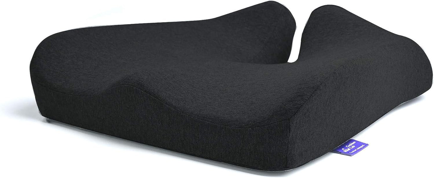 Ergonomic Pressure Relief Seat Cushion — Extra-Dense Memory Foam