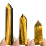 Natural Tiger Eye Crystal Obelisk – Polished Energy Wand for Healing & Chakra Balance