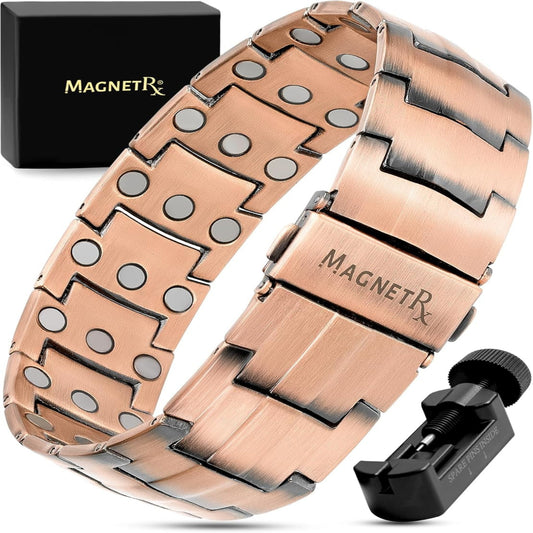 Magnetic Copper Bracelet — Adjustable Link Design — product image 1