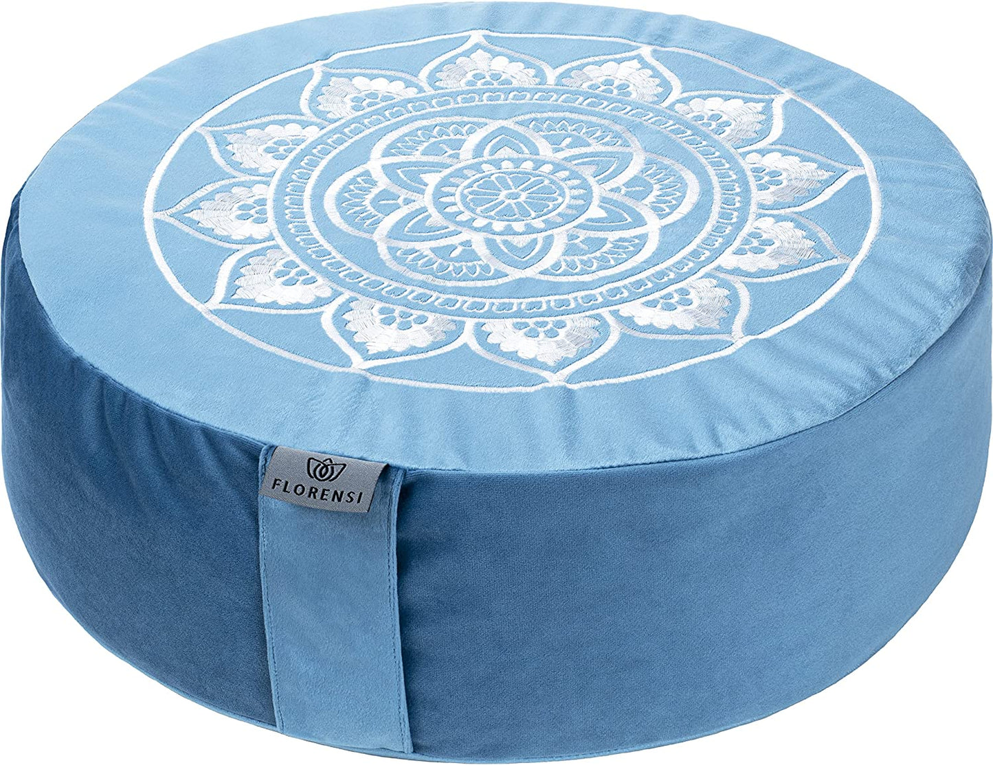 Tibetan Meditation Cushion — Velvet Zafu with Buckwheat Fill