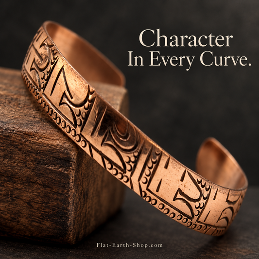 Copper Mantra Cuff Bracelet — Om Mani Padme Hum