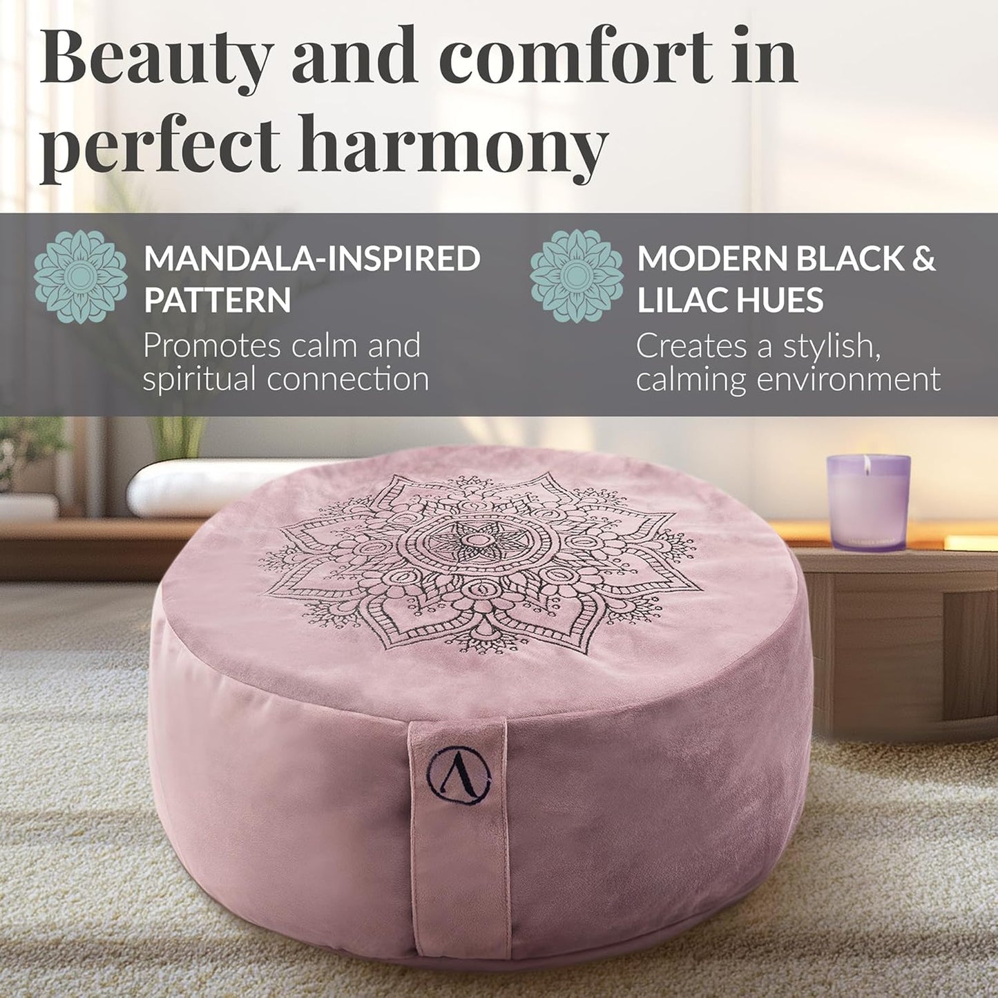 Aila Premium Meditation Cushion — Ergonomic Zafu for Elevated Practice