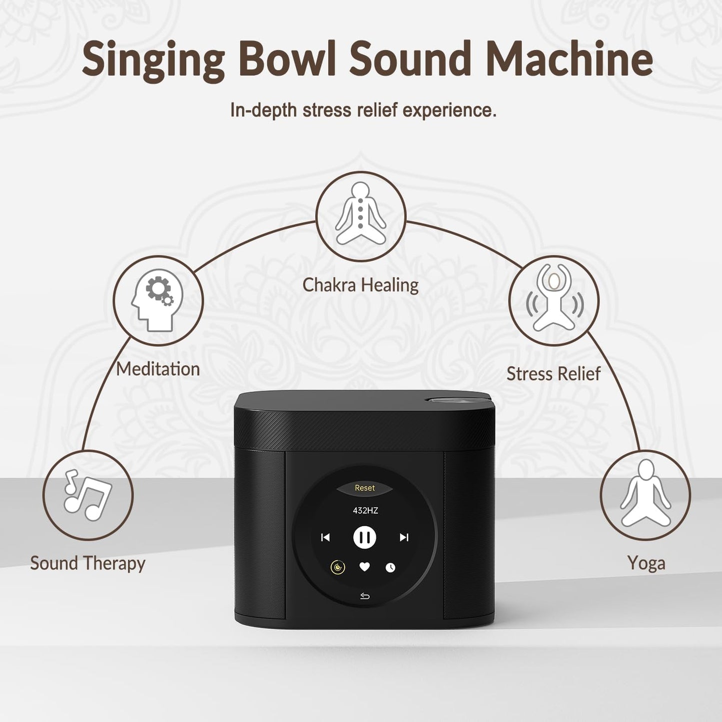 Singing Bowl & Sleep Sound Machine — 19 Tibetan Bowl Sounds with Breathing Trainer & Sleep Therapy
