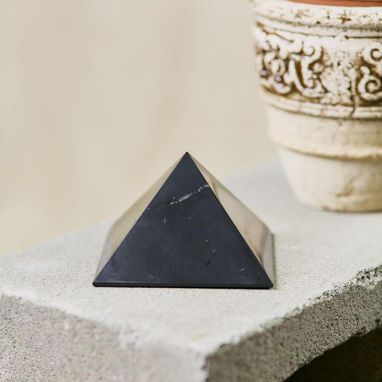 Shungite Protection Pyramid – 2" (5 cm)