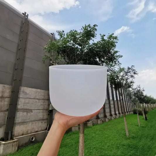 High-Purity Quartz Crystal Singing Bowl β 6 to 14 Inches for Meditation & Sound Healing