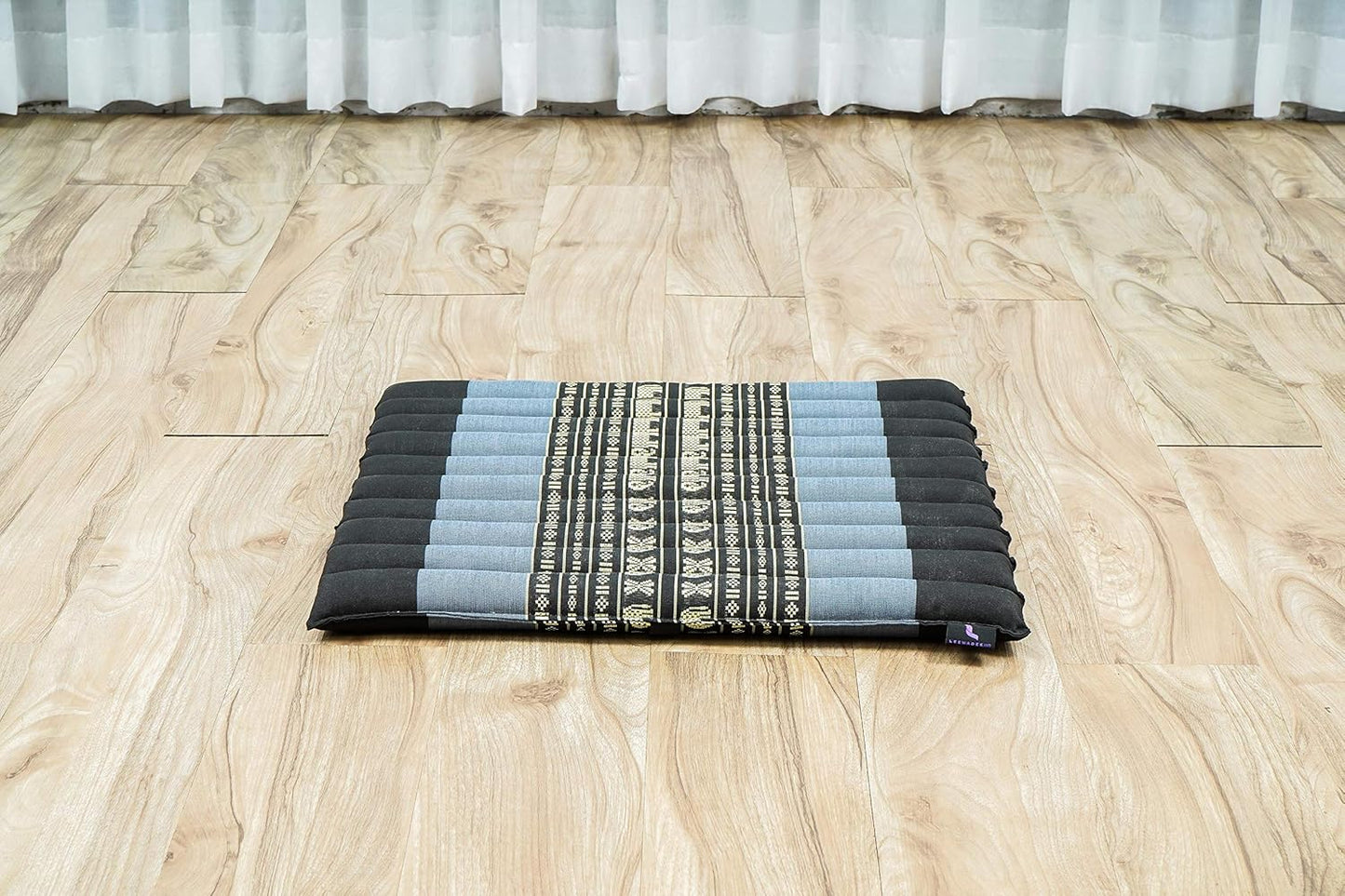 Compact Meditation Cushion Set — Small Zafu & Roll-Up Zabuton with Kapok Fill