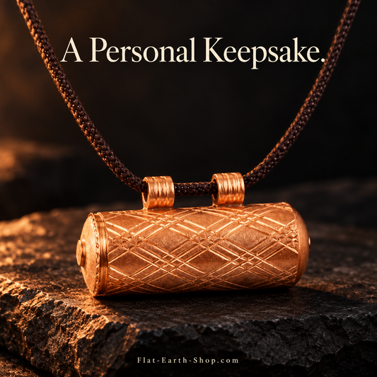 Pure Copper Taweez Amulet Necklace — hero view with a dark backdrop.