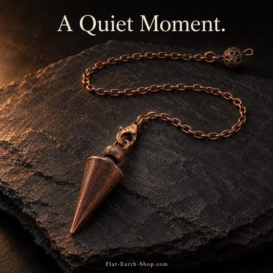 Pure Copper Pendulum — Dowsing & Meditation — hero view with a dark backdrop.