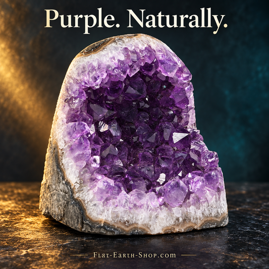 Natural Uruguayan Amethyst Cluster — With Selenite Wand — dark studio product view
