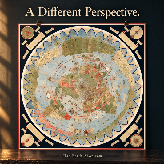 1587 Cornelius Map – Flat Earth North Pole — dark studio product view