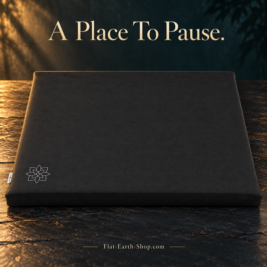 Mindful & Modern Zabuton Meditation Mat — Cotton-Filled Floor Cushion — dark studio product view