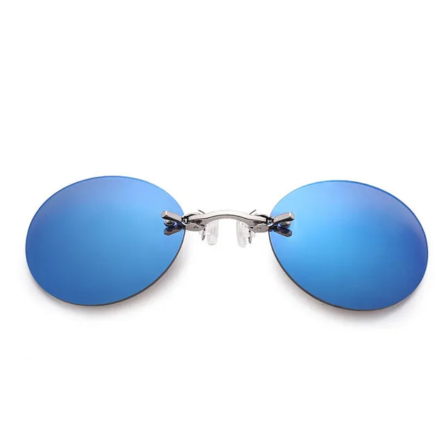 Eclipse Ultra-Light Rimless Clip-On Sunglasses - Morpheus Matrix Style UV400 Protection