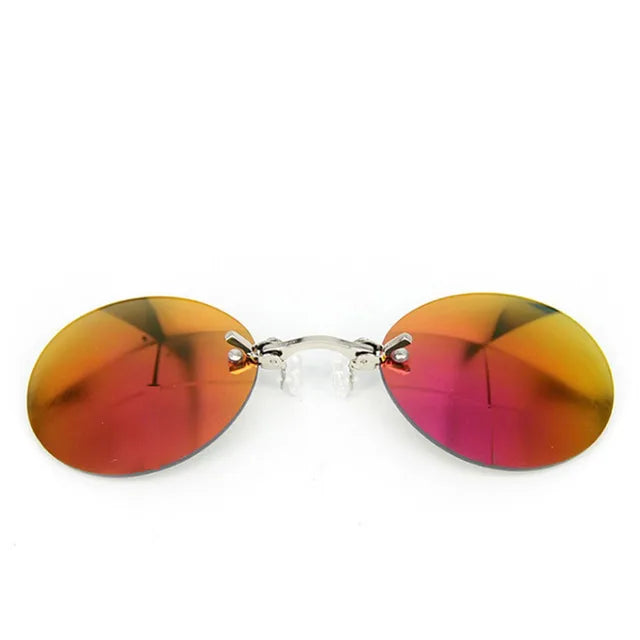 Eclipse Ultra-Light Rimless Clip-On Sunglasses - Morpheus Matrix Style UV400 Protection