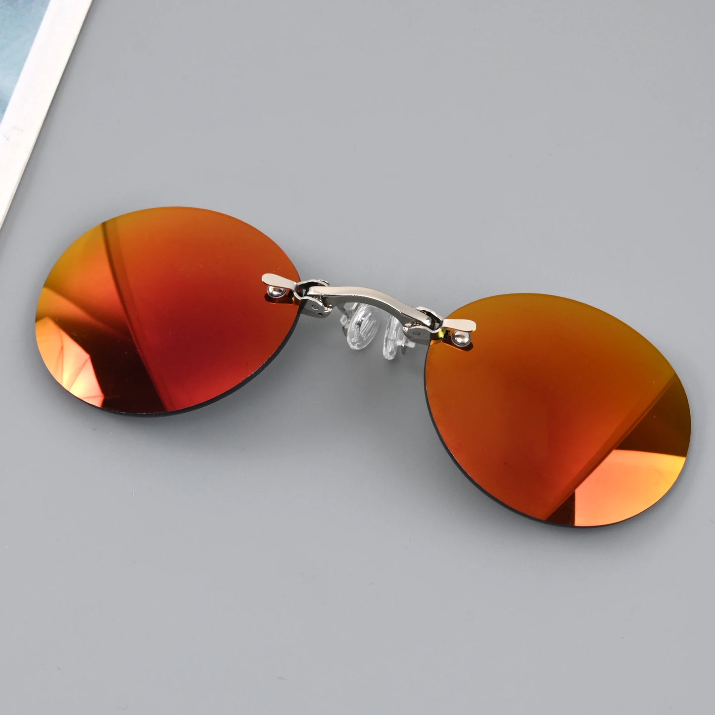 Eclipse Ultra-Light Rimless Clip-On Sunglasses - Morpheus Matrix Style UV400 Protection