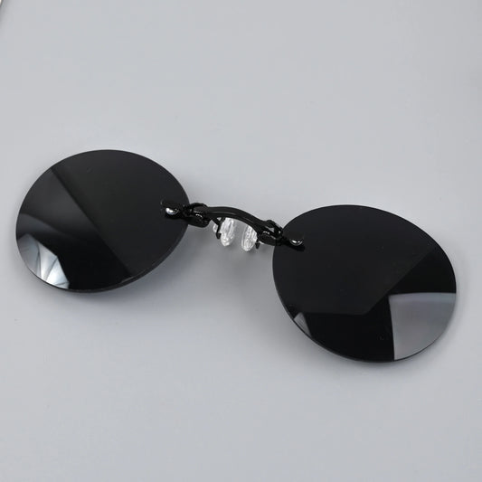 Eclipse Ultra-Light Rimless Clip-On Sunglasses - Morpheus Matrix Style UV400 Protection