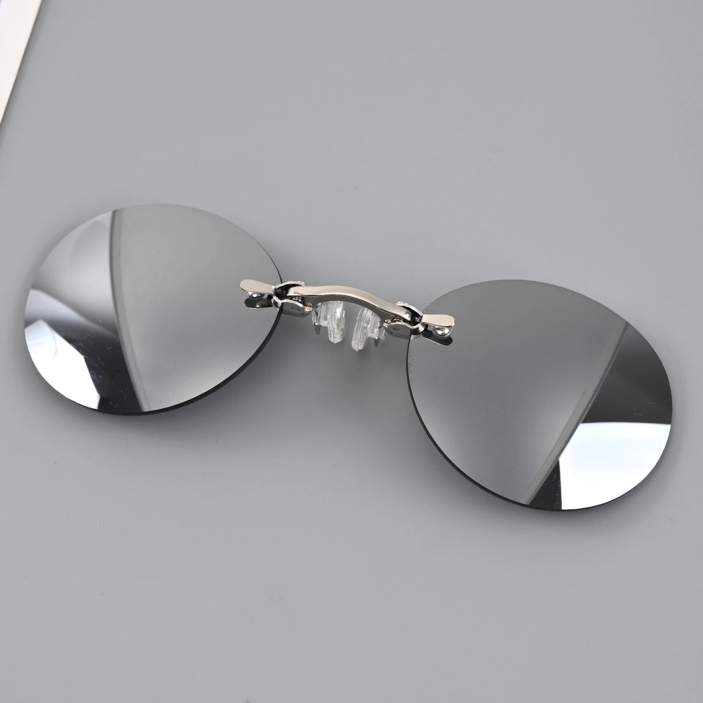 Eclipse Ultra-Light Rimless Clip-On Sunglasses - Morpheus Matrix Style UV400 Protection
