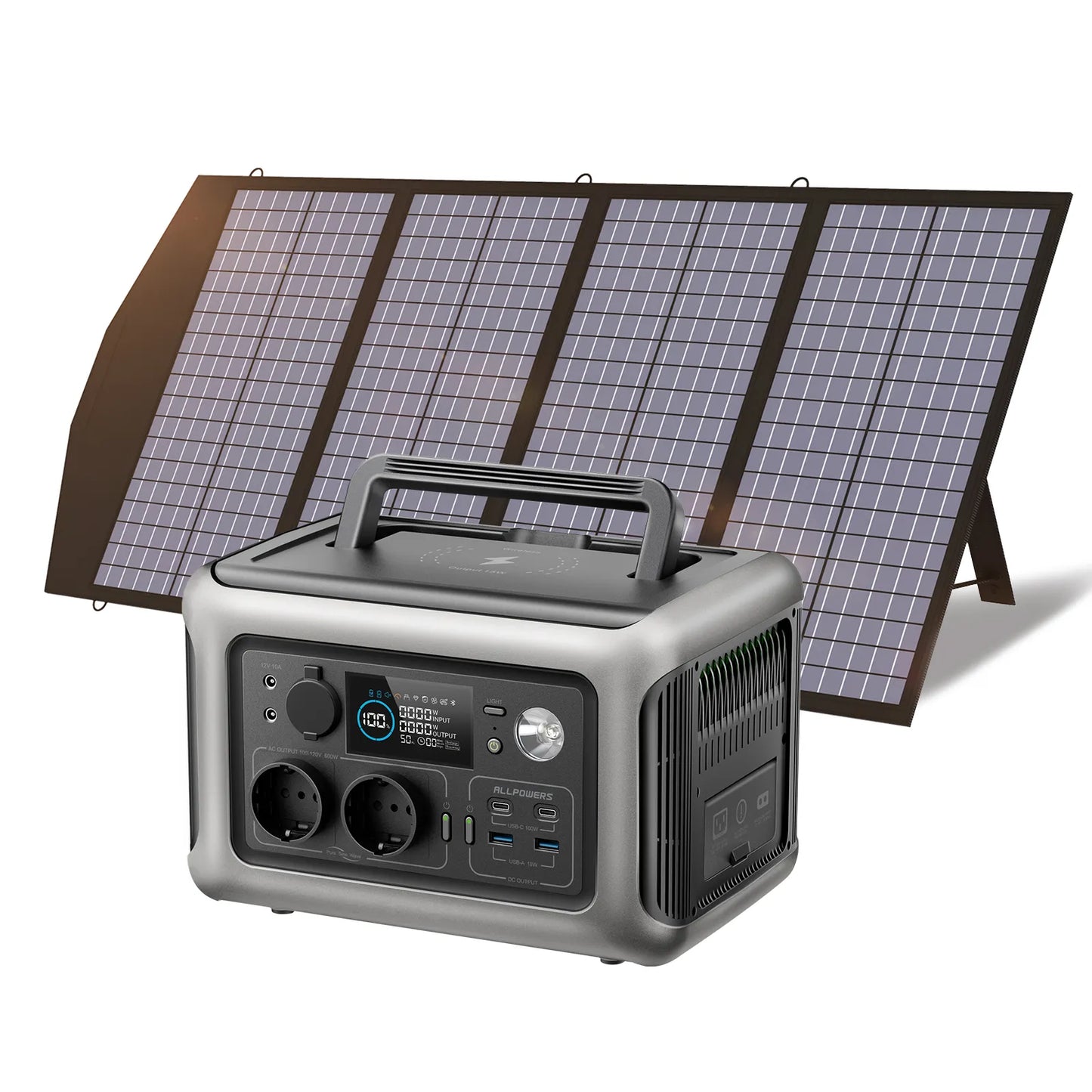 ALLPOWERS R600 Portable Power Station: 600W Life-Saving Backup for Home and Outdoors with Optional Solar Panel