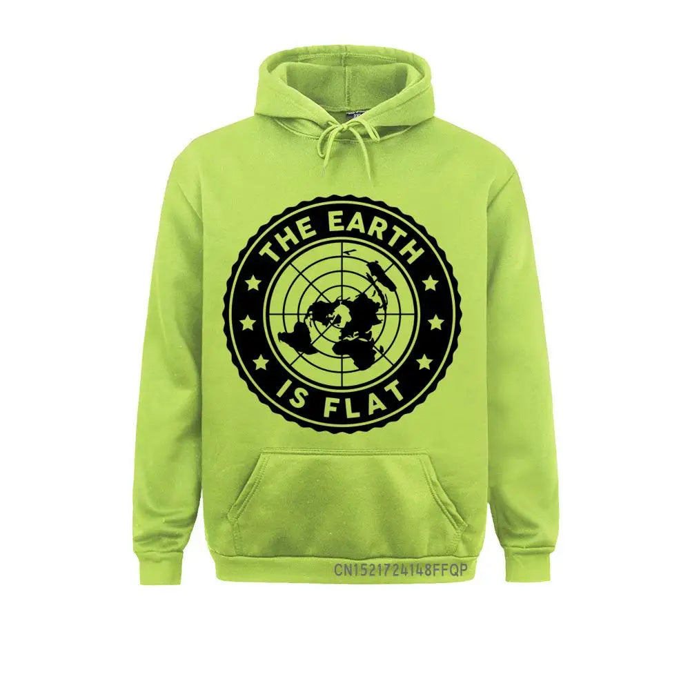 'The Earth Is Flat Earth' Long Sleeves Hoodies