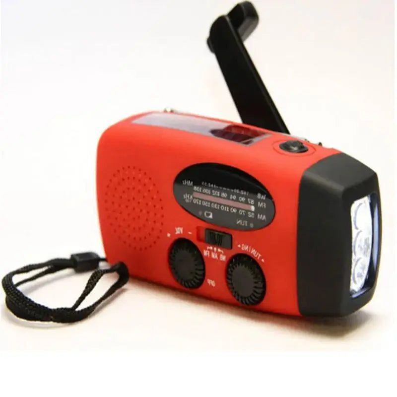 VersaCharge 2000mAh: Solar & Hand Crank Emergency Radio with LED Flashlight and Power Bank