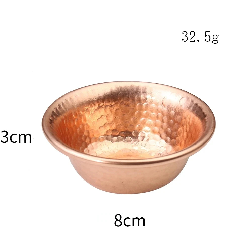 Nepalese Pure Copper Water Supply Bowl Handmade Hammer Pattern