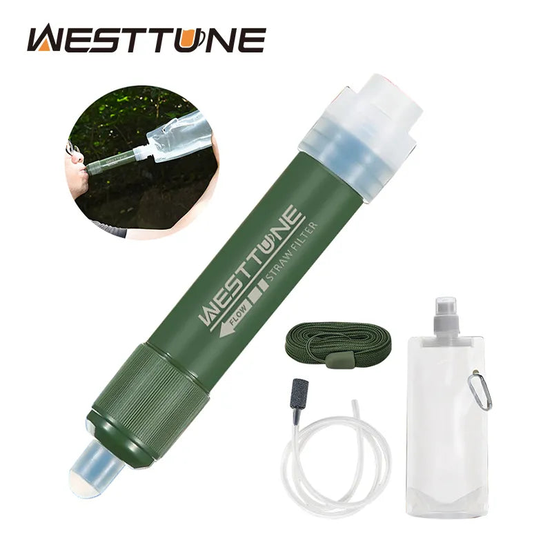 Westtune Mini Camping Water Filter Straw: Essential Survival Tool for Clean Drinking Water in Emergency Situations
